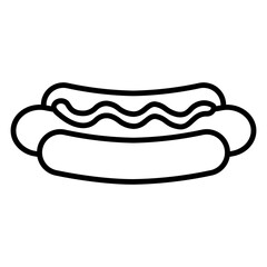 Illustration of Hot Dog with Mustard Topping design Icon