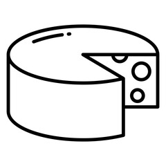 Illustration of a Truckle of Cheese design Icon