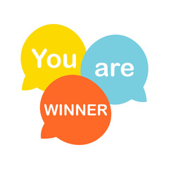 All the best. Beautiful illustration with three multicolored bubbles