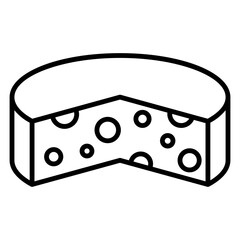 Illustration of Half Piece of Cheese design Icon