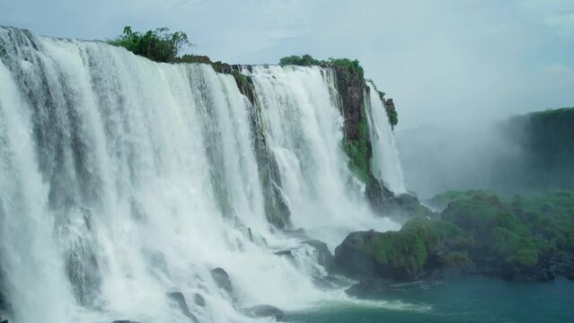 Iguazu Falls on the border of Brazil and Argentina in South America