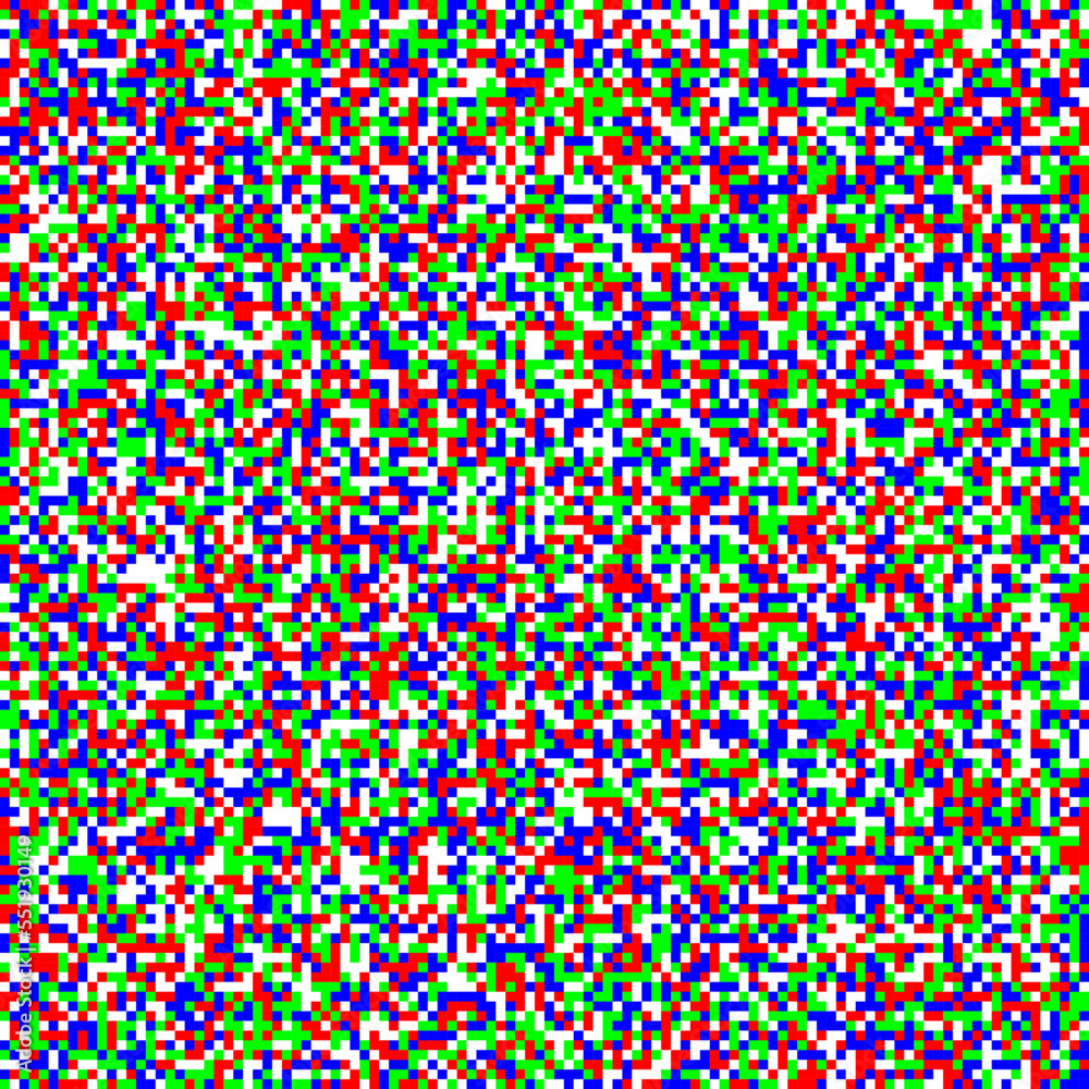 Aufkleber seamless pixelated tv noise texture. television signal noise grain. screen interferences and glitche