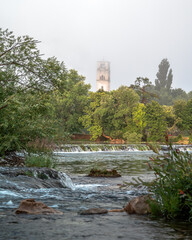 Moody morning by the river