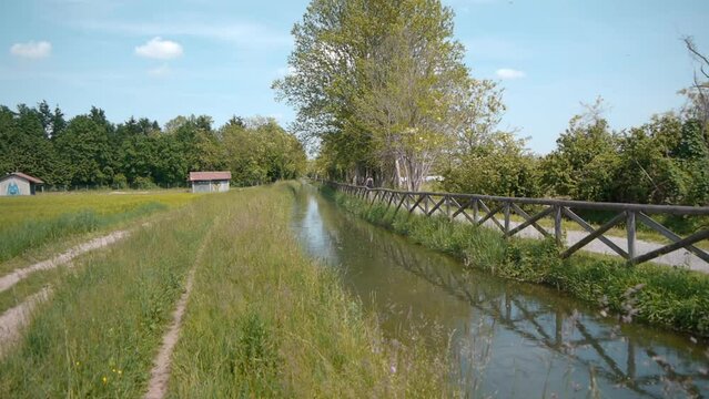 Villoresi canal near Gessate (Italy)