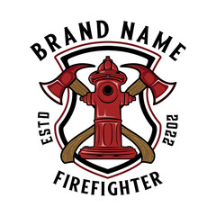 firefighter Logo design.