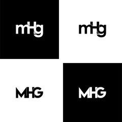 Obraz premium mhg letter initial monogram logo design set