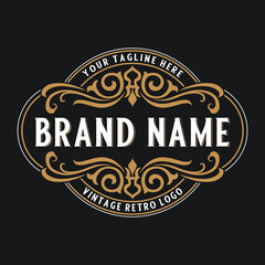 luxury logo design. ornament with diamond icon, perfect for jewelry or beauty and care product labels
