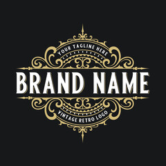 Hand Drawn Logo Concept with Engraving. for spa and beauty salons, boutiques, organic shops, weddings, florists, interiors, photography, cosmetics.