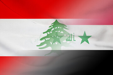 Lebanon and Iraq political flag international contract IRQ LBN