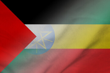 Palestinian National Authority and Ethiopia state flag international contract ETH PSE