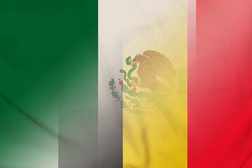 Mexico and Belgium political flag international relations BEL MEX
