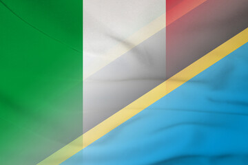 Italy and Tanzania state flag transborder relations TZA ITA