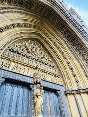 detail of the facade of the cathedral of st mary