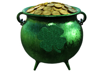 Irish pot with gold