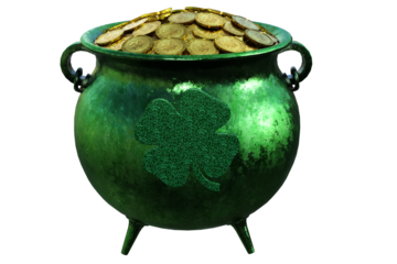 Irish pot with gold