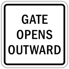  Automatic gate warning sign and labels gate open outward