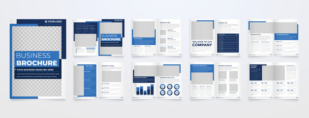 brochure template with minimalist style use for annual report and presentation vector illustration. abstract background flyer