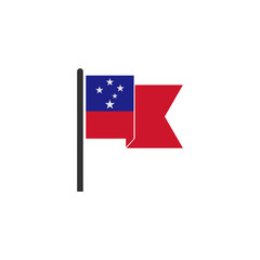 independence day of Samoa icon set vector sign symbol