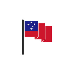 independence day of Samoa icon set vector sign symbol