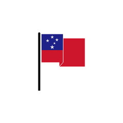 independence day of Samoa icon set vector sign symbol