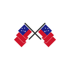 independence day of Samoa icon set vector sign symbol