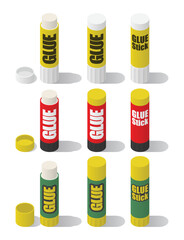 3d glue. back to school. Vector