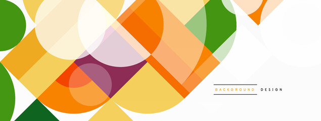 Obraz premium Beautiful abstract background. Circles, triangle shapes, and squares. Minimal geometric template for wallpaper, banner, background or landing