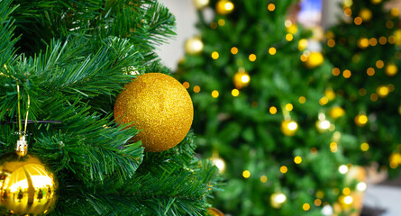 Christmas ball tree decoration, Christmas background