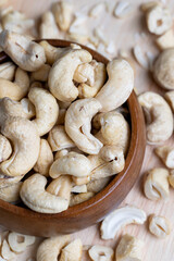 ready to eat and peeled cashew nuts