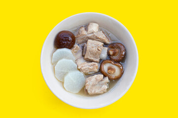 Pork rib soup with white radish and shiitake mushroom