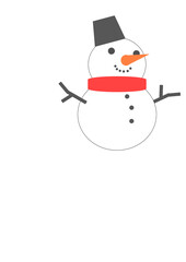 snowman with bucket hat / transparent background