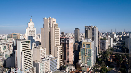 Fototapeta premium Aerial view of Buildings in Sao Paulo city.