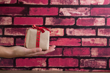 Christmas gift being offered