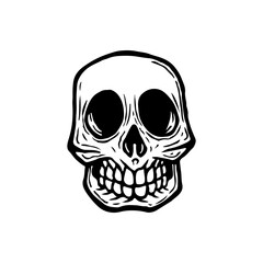 skull vector illustration with concept