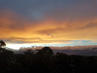 sunset in the mountains