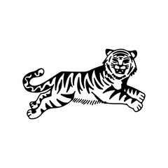 tiger vector illustration with concept