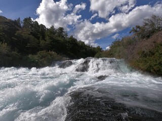 waterfall in the mountains