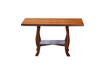 Low wooden table.