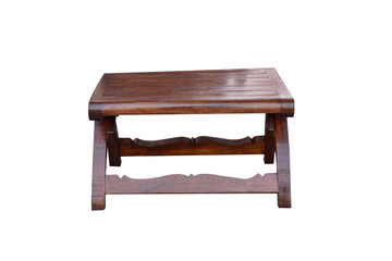 Low wooden table.
