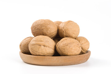 Walnut Nuts isolated on white background.