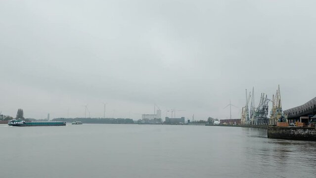 Antwerp international seaport. Industry in Antwerpen, Belgium