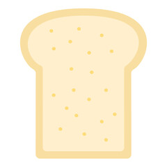 Illustration of a Slice of Bread design Icon