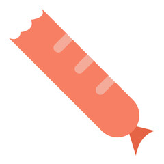 Illustration of Half Piece of Sausage design Icon