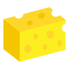Illustration of A Piece of Cheese design Icon