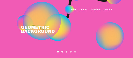 Connected dots geometric landing page background. Vector Illustration For Wallpaper, Banner, Background, Card, Book Illustration, landing page