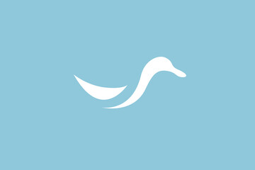 Illustration vector graphic of minimalist duck