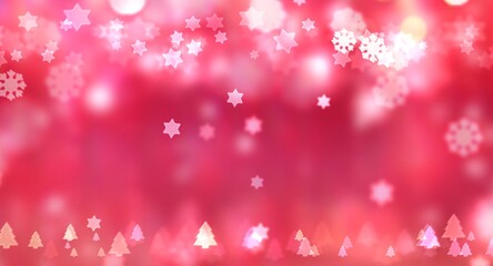 Christmas background with snow bokeh