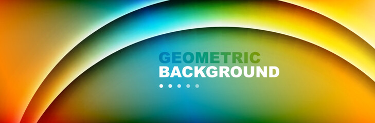 Trendy simple fluid color gradient abstract background with dynamic wave line effect