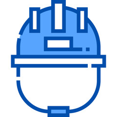 helmet blue outline icon
