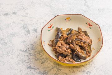 牛肉と味噌炒め